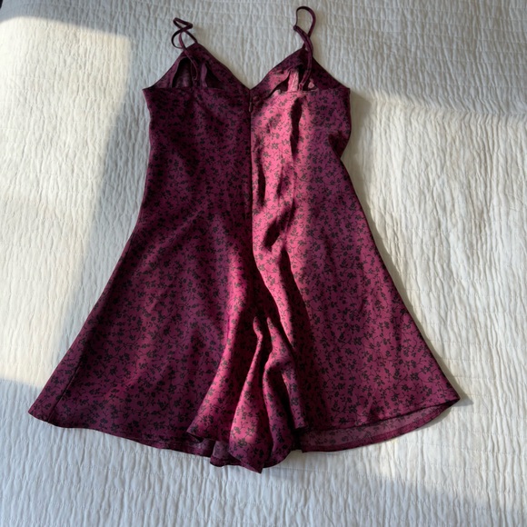 URBAN OUTFITTERS Purple Flower Button-Up Romper - Picture 6 of 6